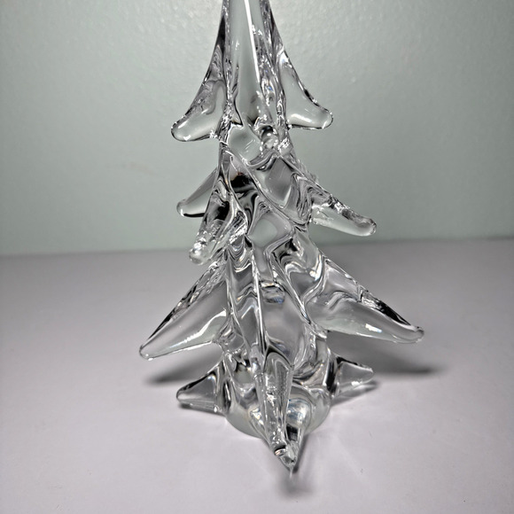 Vtg 1976 Sigma The Tastesetter Towle Co. 24% Lead Crystal Glass Christmas Tree - Picture 2 of 4